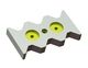 Center counter knife 285x155x38 Eco Line, version 80, W9 version for Vecoplan 
