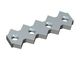 Center scraper comb 399x125x28 Premium Line, 4 countersunk holes, tooth pitch 80 for Weima Maschinenbau GmbH 