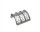 Cesta de cribado 655 mm de ancho, espesor de chapa perforada t=10, perforación Ø80 nervio 15 para Lindner Recyclingtech Lindner Micromat MS 2000