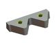 Coltello 2 denti 160x67x25, StandardCut, 2xM16 filettatura, versione W9 per Eldan Recycling 