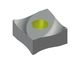 Coltello 43x43x20, angoli appuntiti, Eco Line, svasato su entrambi i lati, versione W per Lindner Recyclingtech 