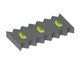 Combing knife 344x162x37, StandardCut, version 43, W9 version for Lindner Recyclingtech Lindner Universo 2200