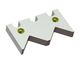 Controcoltello 345x196x47, Eco Line, 2 fori svasati Ø26/Ø42, intaglio dentato 90° per Lindner Recyclingtech 