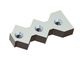 Counter knife 308x133x45 Premium Line 3 conical bore on both sides for Weima Maschinenbau GmbH 