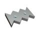 Counter knife 345x208x47 Premium Line version 107, W8-version for Lindner Recyclingtech Lindner Meteor 2500