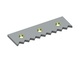 Counter knife 408×125×15 Eco Line, 10 tooth notches 90°, tooth pitch 40, X-variant 