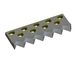 Counter knife center-left 498x166x43/30, Eco Line, 9 slotted holes, tooth pitch 80.6 for Zeno Zerkleinerungsmaschinen 