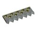 Counter knife middle-right 498x166x43/30 Eco Line 9 long slot, 6 tooth notch for Zeno Zerkleinerungsmaschinen 