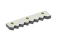 Counter-knife, outer, 301x68x23, Eco Line, 7 serrations. Tooth pitch 37, 3 slotted holes 16x21. 