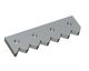 Counter knife outer 427x123x28 4 long slot, 2xM16 thread, X-version for Vecoplan 