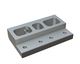 Counter knife slide 345x204x72 hard faced version 172RP, 2x M30 threads for Lindner Recyclingtech Lindner Polaris 1800