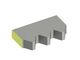 Couteau central 252x145x50 Eco Line, 3 dents trapézoïdales 66°, version W9 