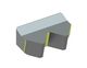 Couteau gauche 2T, 2 dents 160x101x69, StandardCut, pas de dent 80, version W9 pour Eldan Recycling 