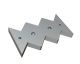 Gegenmesser 345x196x38, PremiumCut, Ausführung 87, mit Abdrückgewinde, W8-Variante für Lindner Recyclingtech Lindner Universo