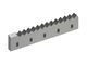 Gegenmesser links 495x111x33, 5 Langlöcher, 13 Zahnkerben, Zahnschritt 33, X-Variante 