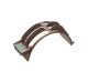Griglia con larghezza 340, spessore t=20 foro alungato rettangolare, ponticello 22, Hardox per Lindner Recyclingtech Lindner Komet HP