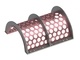Griglia con larghezza 790 esterna, spessore t=10, foratura Ø60, ponticello 15, Hardox 