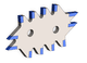 Label remover 170x90x6 Hybrid Line, 2x Ø14, carbide grade H3 