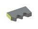Messer aussen 252x145x50 Eco Line, 2 trapezförmige Zähne 66°, X-Variante 