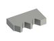 Outer knife 252x145x50 PremiumCut, 2 trapezoidal teeth 66°, W9 version 