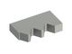 Outer knife 252x145x50 PremiumCut, 2 trapezoidal teeth 66°, X version 