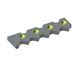 Pettine raschiatore esterno 457x125x28 Eco Line, 4 fori svasati, versione X per Weima Maschinenbau GmbH 