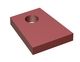 Pieza de impacto 160x130x25 Hardox o similar 1x agujero Ø40 
