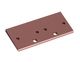 Right cover plate 409x175x27, wedge-shaped, 4 countersunk holes, version 60, Hardox for ZERMA America LLC 