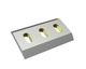 Rotor knife 210x133x20, StandardCut, 3 slotted holes 22x48, double-sided countersink for Hosokawa Alpine AG 