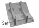 Scraper 12-part, version 110, hydraulic door, double hard-faced for Vecoplan Vecoplan VVZ