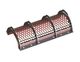 Screen basket 1067 wide, sheet thickness t=8 hole Ø31,8, bar width 7,5, incl. chip breaker for Vecoplan 