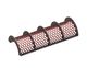 Screen basket 1300 wide, sheet thickness t= 8 hole and bar width customer specific, Hardox for Vecoplan 