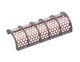 Screen basket 1300 wide, sheet thickness t=8 hole Ø50, bar width 11, Hardox for Vecoplan LLC (Retech) 