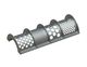 Screen basket 1322 mm wide, screen plate thickness t=8, various perforations and ligaments for Vecoplan LLC (Retech) 