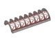 Screen basket 1322 mm wide, screen plate thickness t=8, zigzag perforation 51 ligament 20, Hardox for Vecoplan LLC (Retech) 