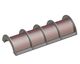 Screen basket 1322 wide, sheet thickness t=8 hole Ø50, bar width 9, Hardox for Vecoplan LLC (Retech) 