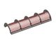 Screen basket 1582 wide, sheet thickness t=8 hole Ø40 bar width 15 Hardox for Vecoplan LLC (Retech) 