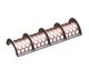 Screen basket 1582 wide, sheet thickness t=8 hole Ø76, bar width 16 Hardox for Vecoplan 