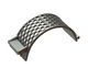 Screen basket 340 wide, sheet thickness t=25 hole Ø50, bar width 15, with base 5 for Lindner Recyclingtech 