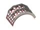 Screen basket 394 wide, sheet thickness t=8 hole Ø60, bar width 19, Hardox for Lindner Recyclingtech 