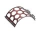 Screen basket 414 mm wide, screen plate thickness t=10, perforation Ø110 ligament 27, Hardox for Vecoplan 