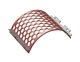 Screen basket 414 mm wide, screen plate thickness t=10, round perforation Ø45 ligament 9, Hardox for Vecoplan LLC (Retech) 