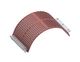Screen basket 524 mm wide, screen plate thickness t=15, perforation Ø25 ligament 8, Hardox for Lindner Recyclingtech 