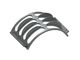 Screen basket 530 mm wide, screen plate thickness t=25, rounded rectangular perforation 104x364 for Lindner Recyclingtech 