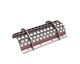 Screen basket 701 mm wide, screen plate thickness t=6, perforation Ø40 ligament 12, Hardox 450 for Untha Untha LR