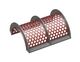 Screen basket 796 mm wide, screen plate thickness t=8, perforation Ø45 ligament 12, Hardox for Vecoplan 