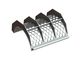 Screen basket width 655, plate thickness t=10, hexagonal perforation width across flats 40 for Lindner Recyclingtech 