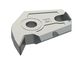 Sickle-tooth knife right edge armored at the bottom for Komptech-Farwick 