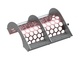 Sieve basket left, 920 wide, sieve plate thickness t=10, hexagonal perforation SW76, web 15 