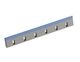 Stator knife 409x57x16, Hybrid Line, cutting edge 75°, carbide grade H4, 6x slotted holes 13x24.5 for Heinrich Dreher Maschinenbau 